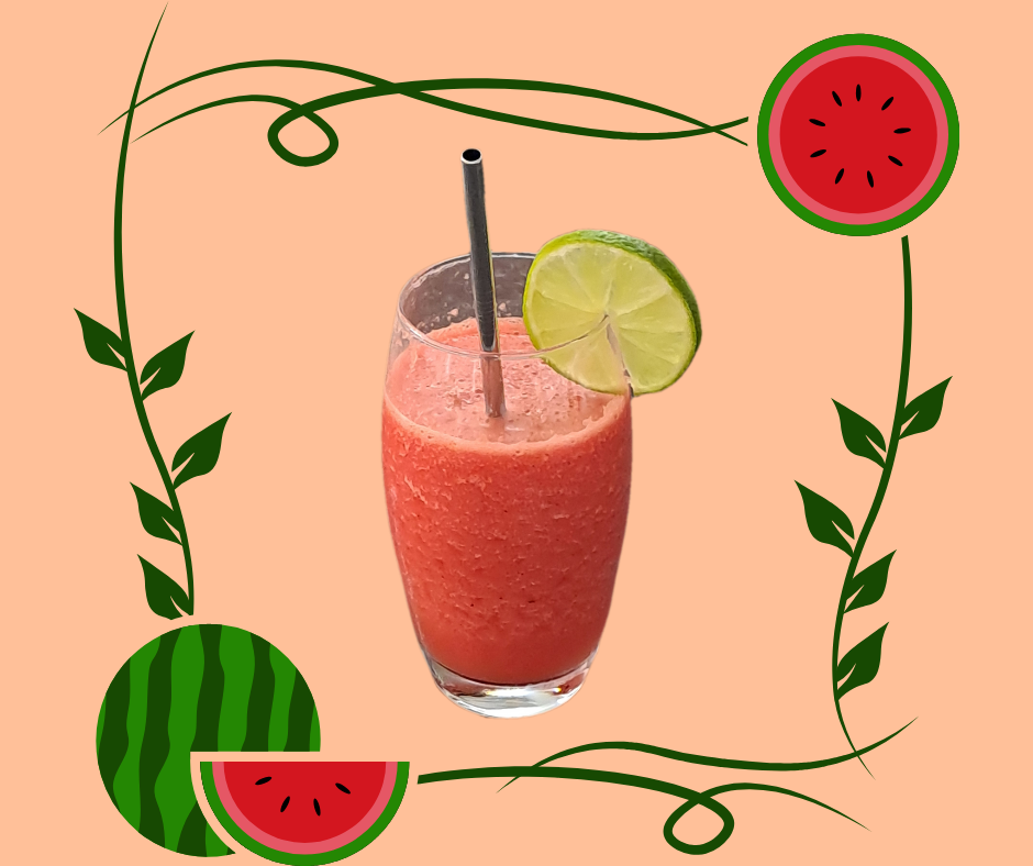 watermelon and lime slushy